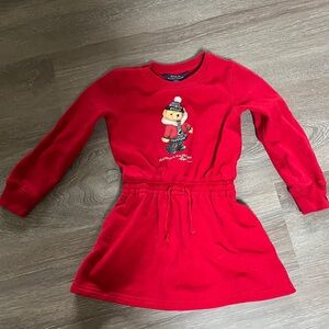 Polo by Ralph Lauren Red Kids Dress with Bear Design